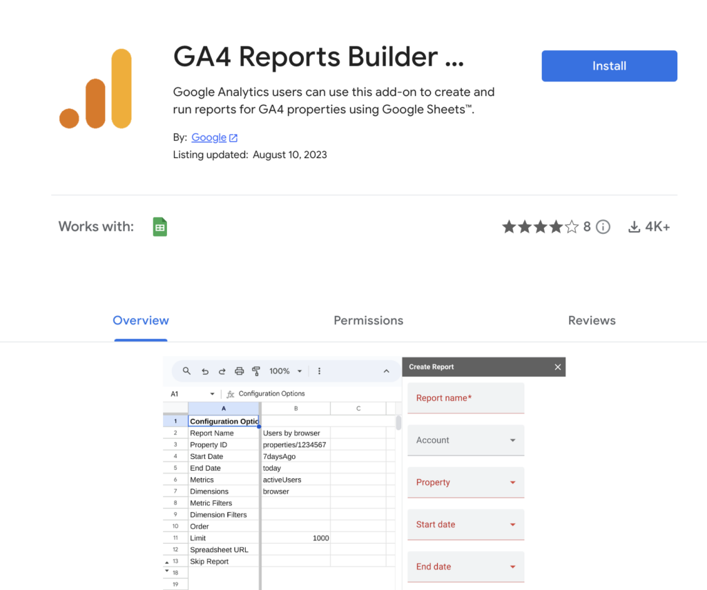 GA4 Reports Builder for Google Analytics™
